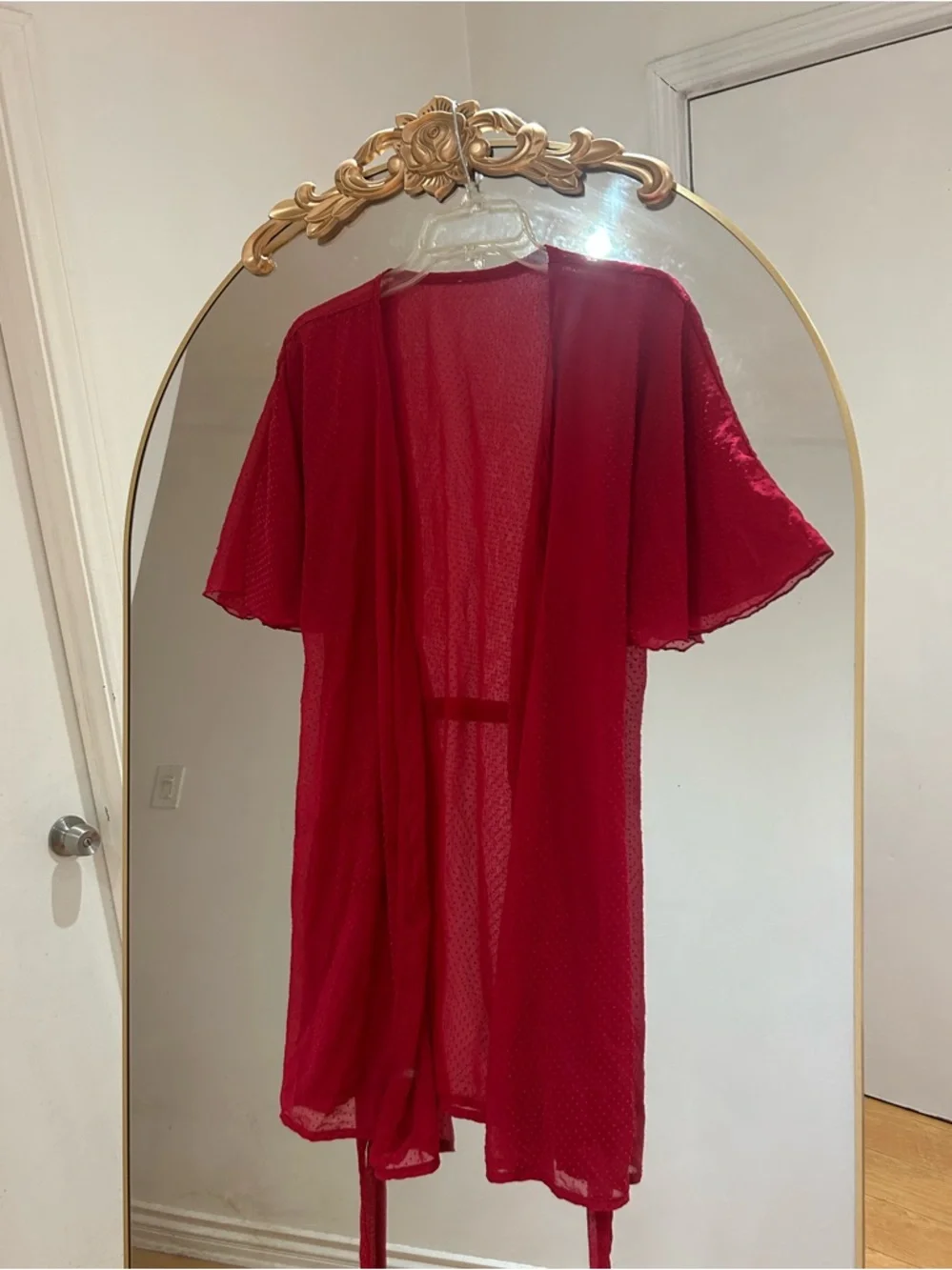 Forever 21 Pink Sheer Robe Lingerie